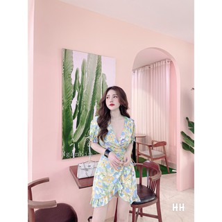 VÁY HOA THẮT NƠ EO - 2 MÀU < ẢNH THẬT>