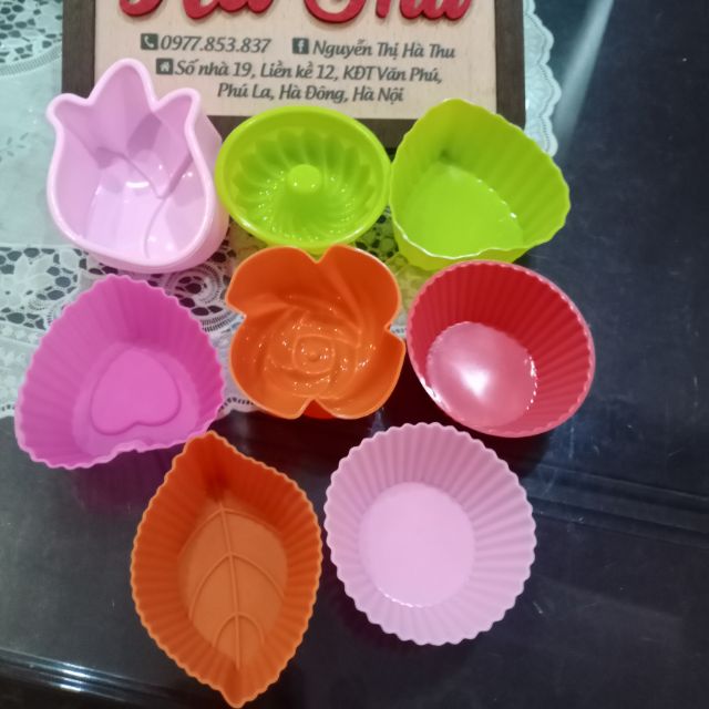 Khuôn cupcake silicon (nhiều mẫu) 10c