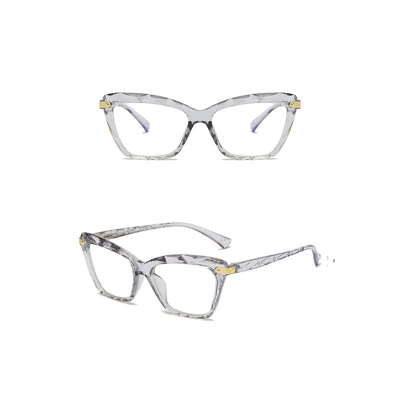 Mắt Kính Chống Bức Xạ Tròng Mắt Mèo Thời Trang Cho Nữ