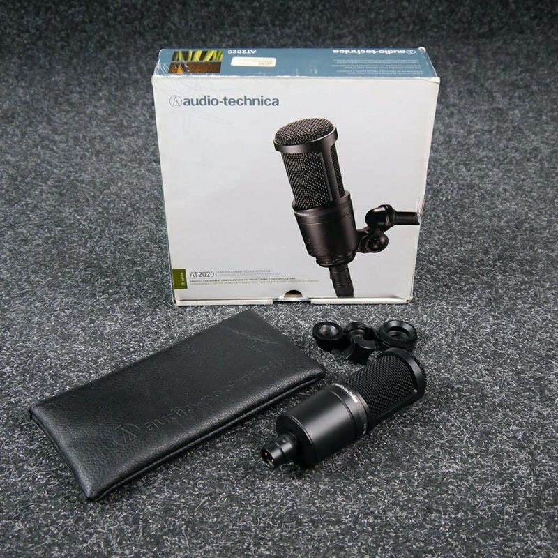 BỘ MICRO THU ÂM CHUYÊN NGHIỆP AUDIO TECHNICA-AT2020 CHÍNH HÃNG CHẠY NGUỒN 48V BẢO HÀNH 1 NĂM