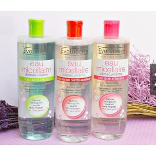 Nước tẩy trang Evoluderm Micellar Cleansing Water 500ml