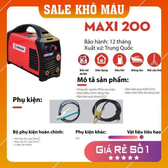 Máy hàn que siêu khoẻ Weldcom MAXI 200