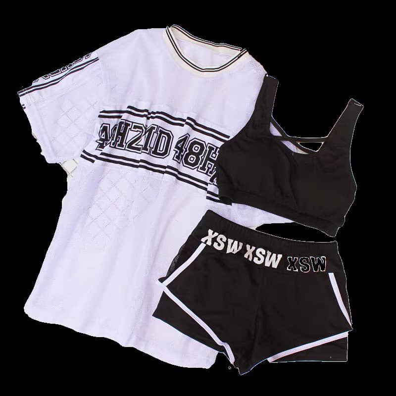 Bộ Đồ Bơi Ba Mảnh Phối Lưới Thời Trang Thể Thao Nữ | BigBuy360 - bigbuy360.vn