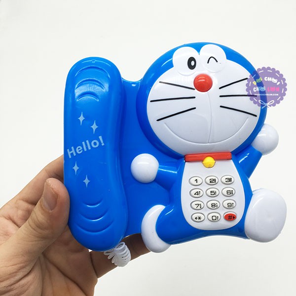 Vỉ đồ chơi điện thoại bàn Doraemon dùng pin có đèn nhạc - KhaDiTOYS