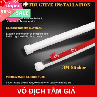 Bộ 2 dây LED mí ô tô dán đèn xi nhan nháy đuổi 60cm Silicon chống nước - Led tích hợp xi nhan chạy đuổi