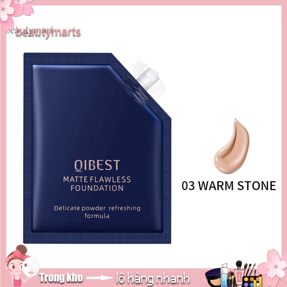 [Hàng mới về] Kem nền dạng lỏng QIBEST lâu trôi hỗ trợ dưỡng ẩm hiệu quả