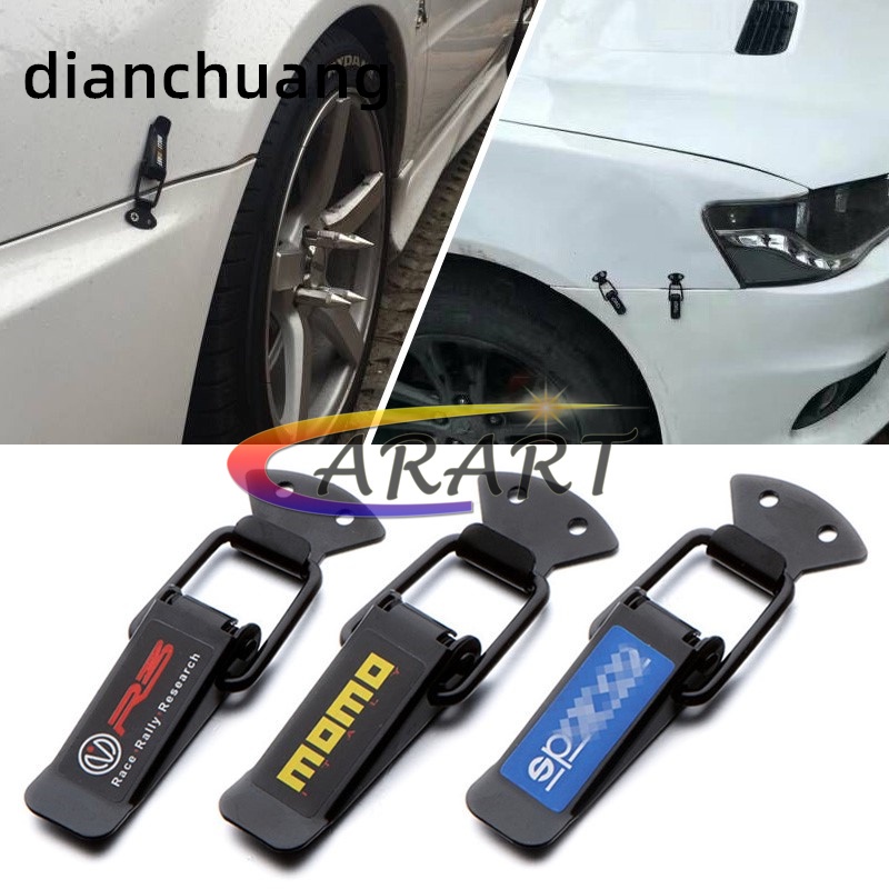 Bộ 2 Móc Khóa Xe Hơi Kẹp Giữ An Toàn Cho Xe Hơi Parco mugen nismo momo ralliart hks omp trd sti