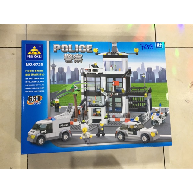 [ Hàng có sẵn ] Lego đồ chơi lắp ráp ngôi nhà, xe cảnh sát 631 miếng ghép -đồ chơi xếp hình