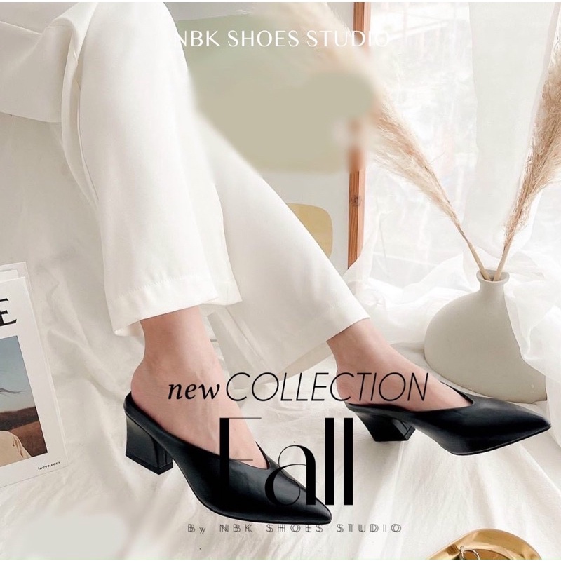 Nbkshoesstudio - Giày Sục mũi nhọn thời trang nữ