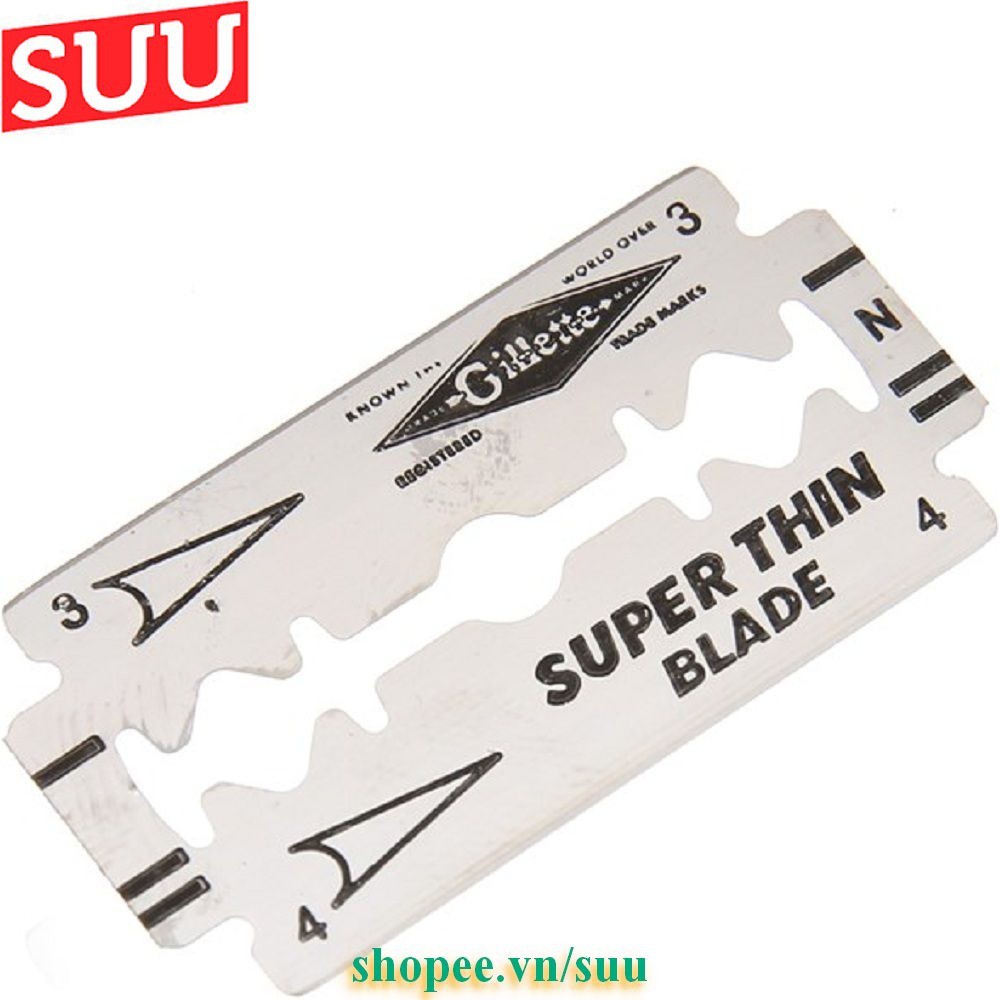 Hộp 06 lưỡi lam Gillette Super Thin, Chính Hãng.