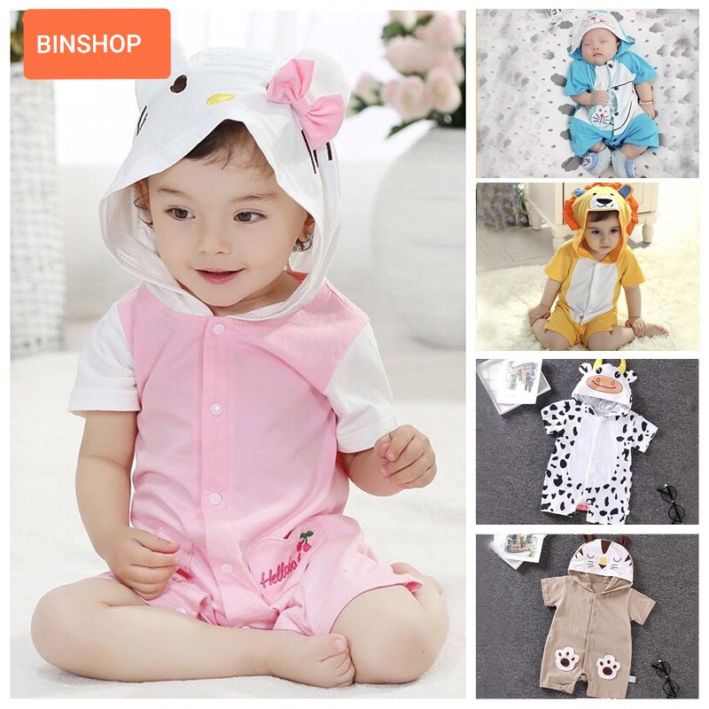 [Vải CAO CẤP] Bộ body Thú cho Bé Trai Bé Gái ngộ nghĩnh 100% Cotton Mềm Mịn mẫu Body hè siêu dễ thương 3 - 13 kg