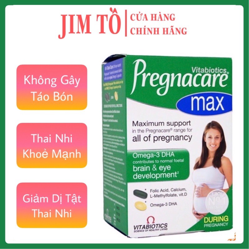 Vitamin tổng hợp Bà Bầu Pregnacare Max giúp bầu khỏe, không thiếu máu, đỡ nghén