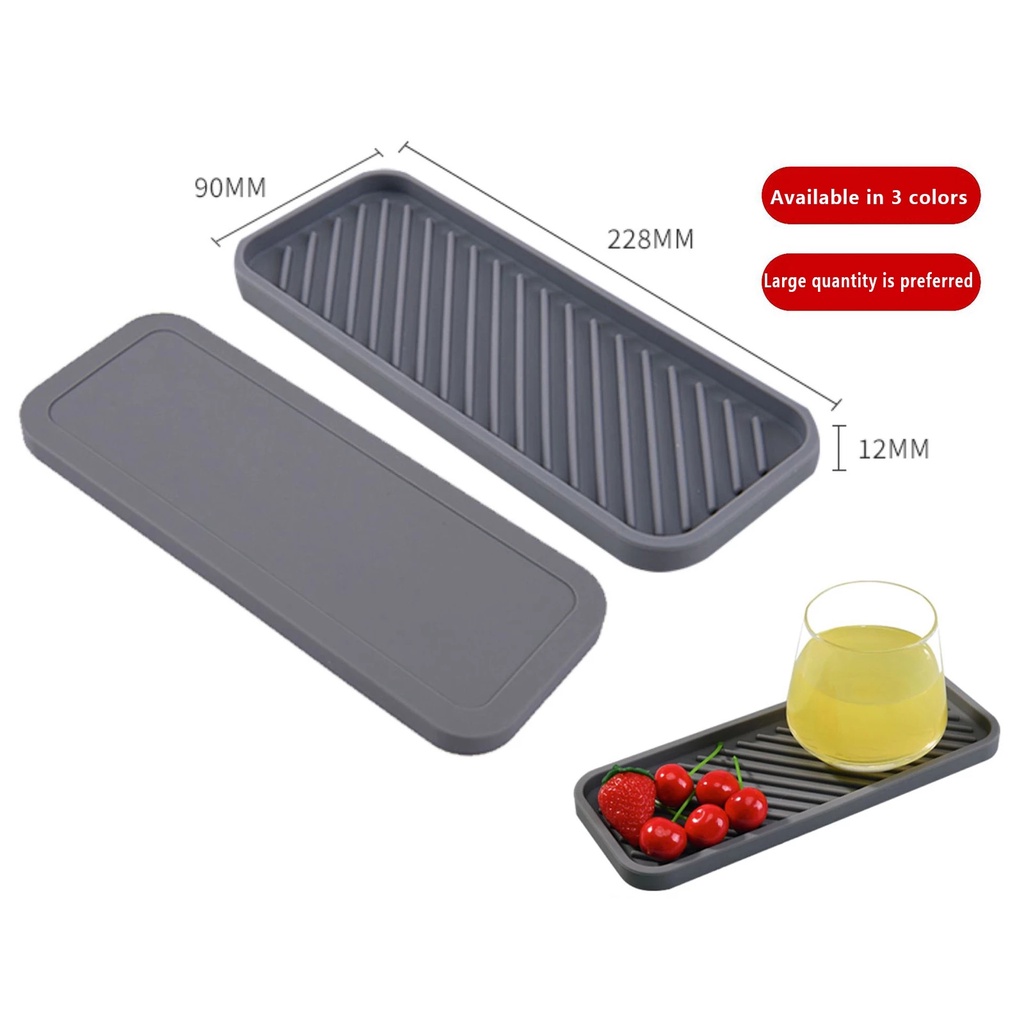 Khay Đựng Xà Phòng/Miếng Rửa Chén Bằng Silicone Thiết Kế Thoát Nước Tiện Dụng Cho Nhà Bếp