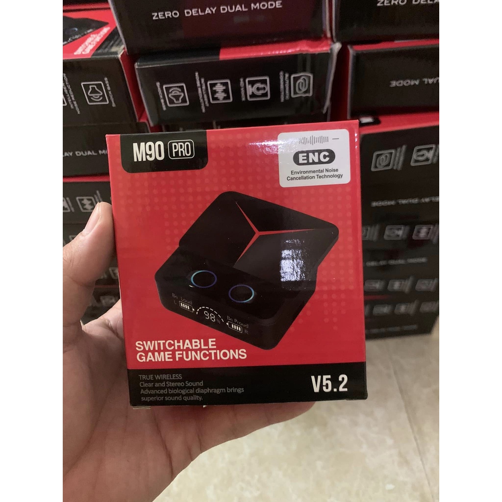 Siêu Phẩm Tai Nghe Gaming TWS M90 Pro Bluetooth 5.2 - Độ trễ cực thấp, âm thanh nổi thể thao,Bass Căng