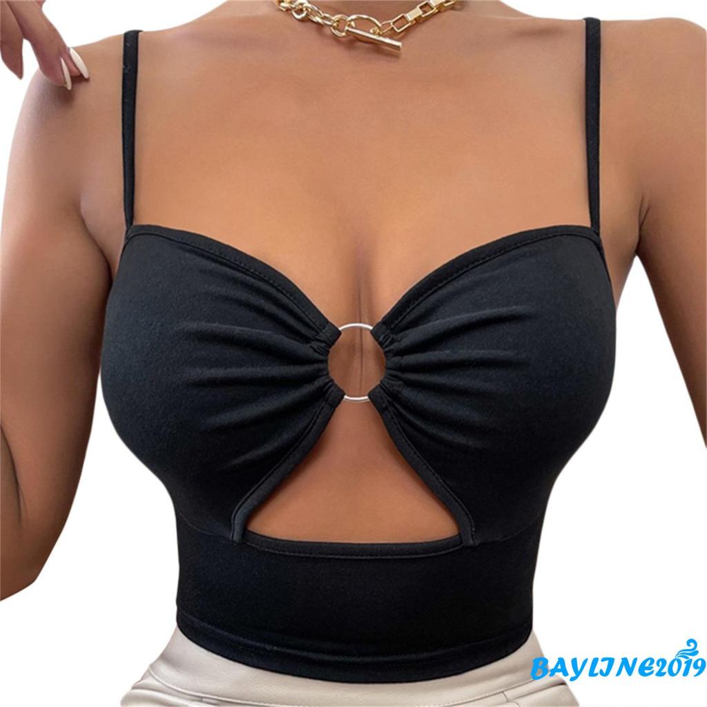 Áo dây nữ cộc tay cổ chữ V thời trang quyến rũ