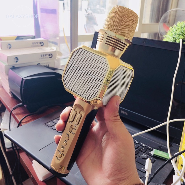 Míc hát bluetooth SD10 - cao cấp - âm vang - mic karaoke không dây kèm loa nghe nhạc