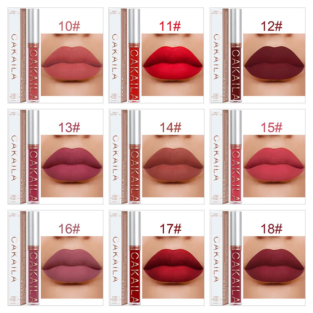 Son Môi Dạng Lỏng Dưỡng Ẩm Lâu Trôi Chống Thấm Nước Với 18 Màu Lựa Chọn