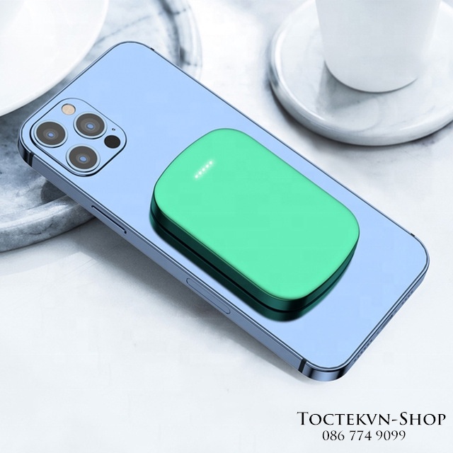 Pin sạc dự phòng sạc nhanh không dây táo 15W chính hãng.