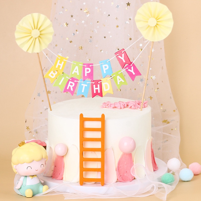 đồ trang trí bánh sinh nhật  [FREESHIP]  set 10 thang nhựa