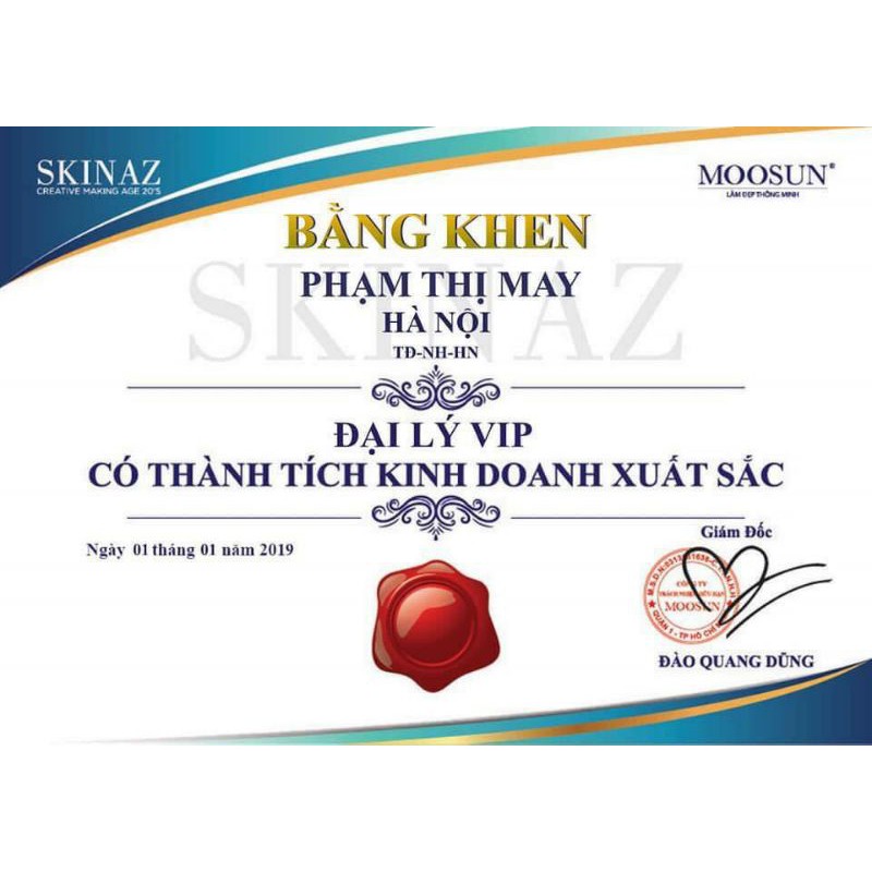 KEM CHỐNG NẮNG SKINAZ HÀ QUỐC.SPF50+,PA+++