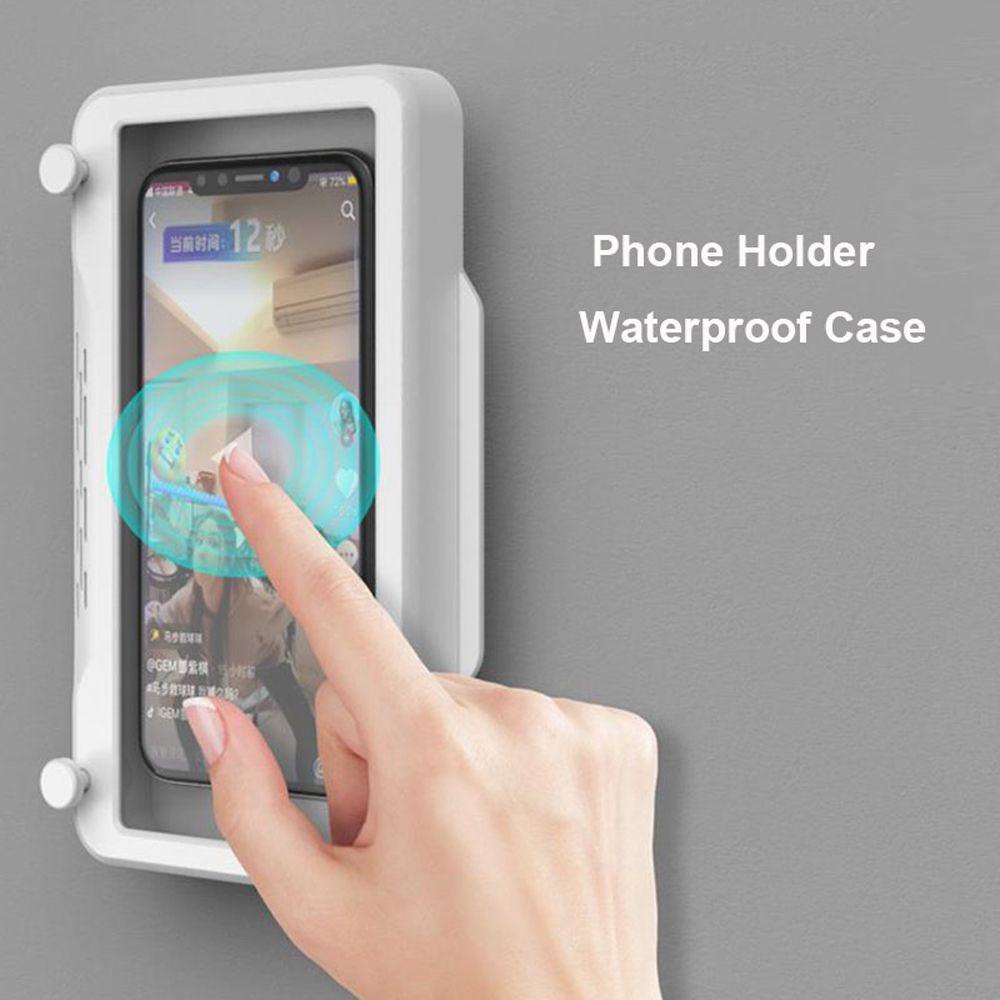 Giá Đỡ Điện Thoại Gắn Tường Tự Dính Xoay 360 Độ Cho Phòng Tắm° Ốp Điện Thoại Màn Hình Cảm Ứng Có Thể Xoay Được