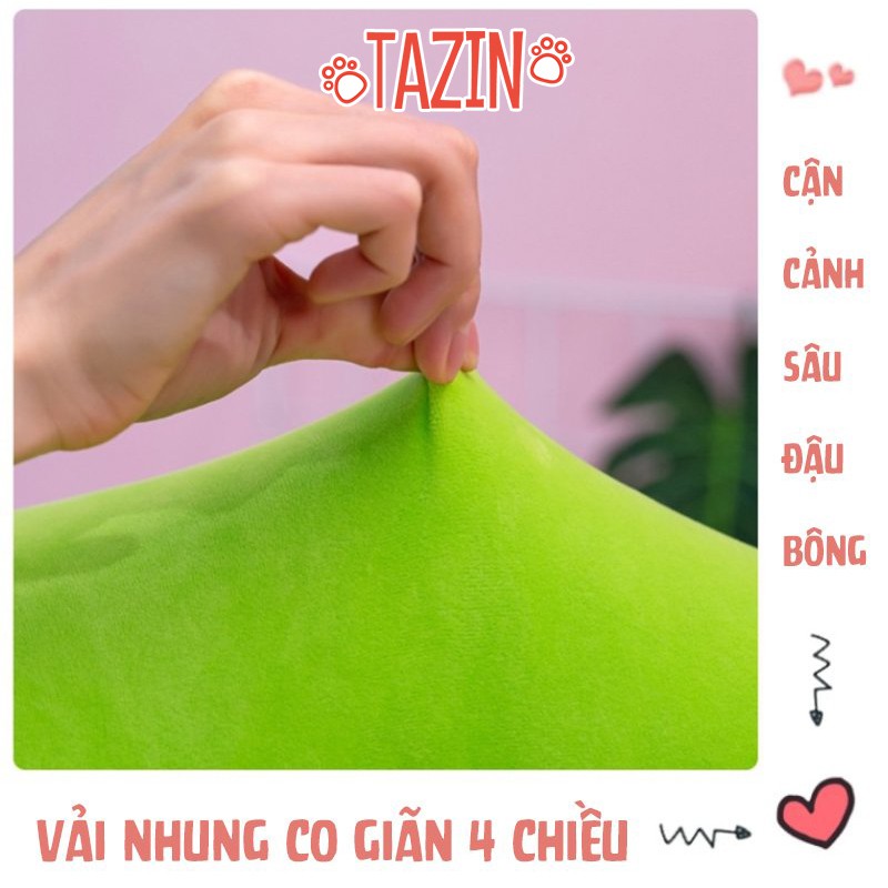 Gấu bông sâu đậu, gối ôm sâu đậu bông cao cấp TAZIN