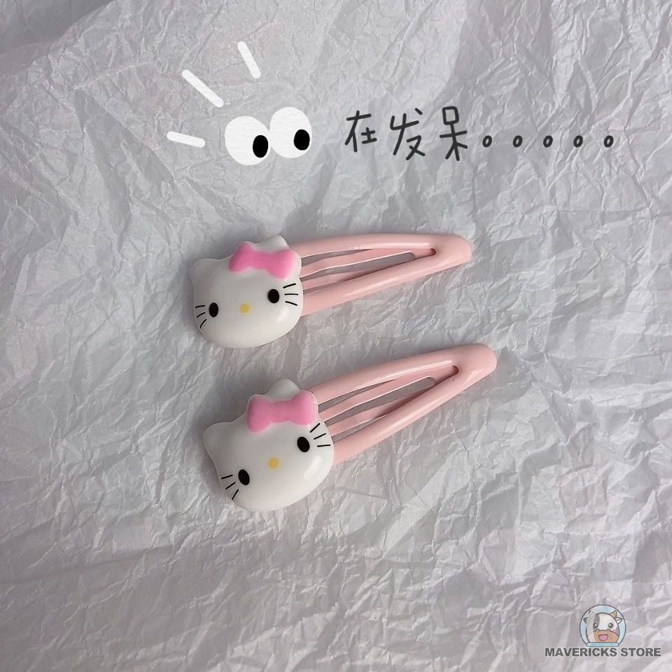 Kẹp tóc hình Hello Kitty dễ thương phong cách Hàn Quốc
