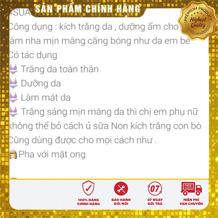 [HÀNG CHÍNH HÃNG_FREESHIP] Ủ sữa non bò 100ml hàng đặc, ủ trắng sữa non con bò , ủ sữa nn kích trắng