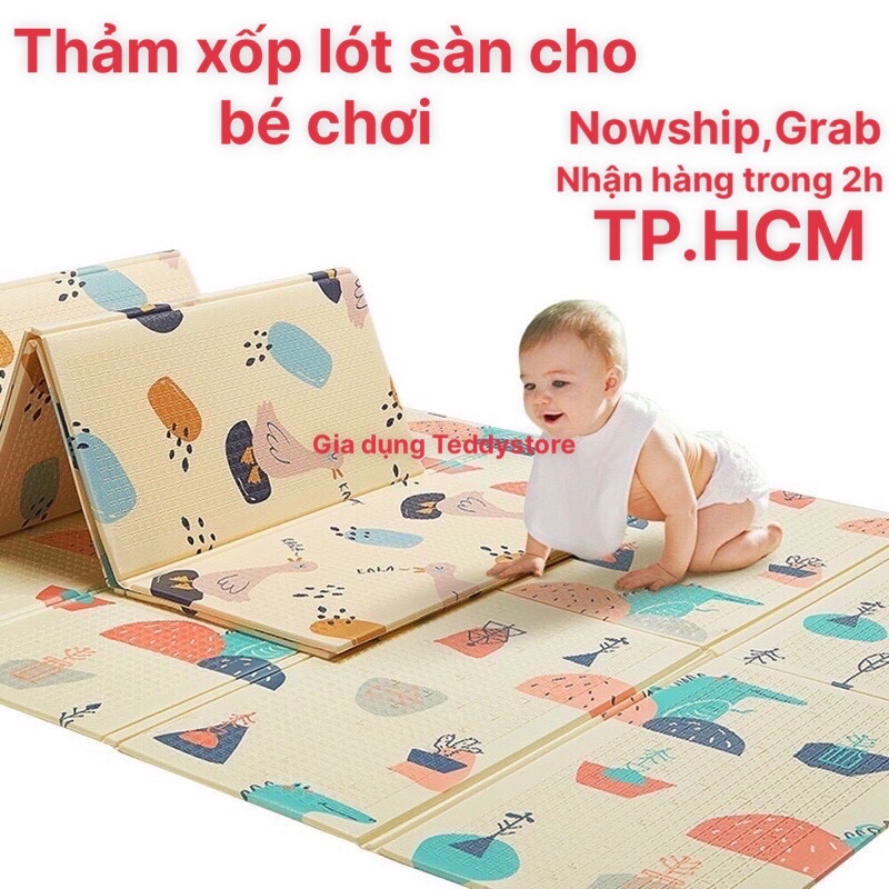 Thảm xốp trải lót sàn gấp gọn an toàn cho bé vui chơi thoải mái