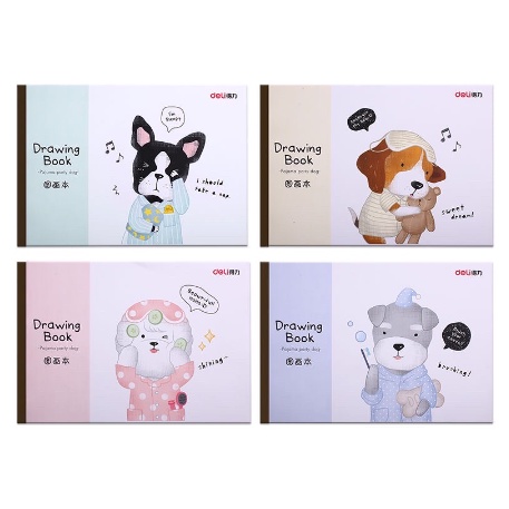 Vở sổ vẽ học sinh A4 Deli dùng cho Tập vẽ chì bút màu nước bút sáp dầu 20 trang