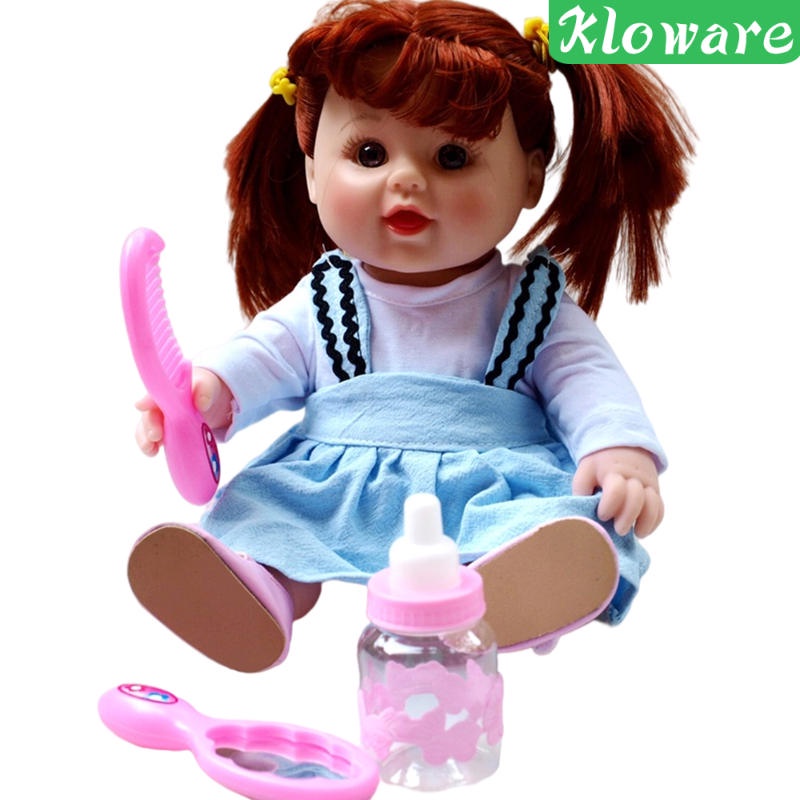 Búp bê em bé và lược bằng silicone 30cm