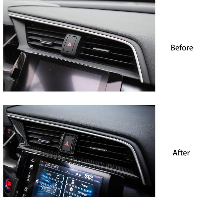 Miếng dán trang trí lỗ thông gió xe hơi Honda 10Th Gen Civic/ Civic 2016 2017 2018 2019 2020