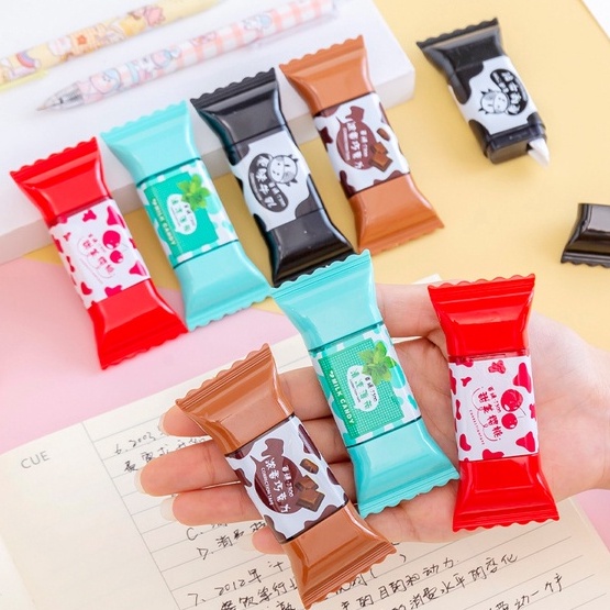 Bút Xóa Băng Kéo Nước Cute Văn Phòng Phẩm Dễ Thương Hình Vỏ Kẹo VPK6