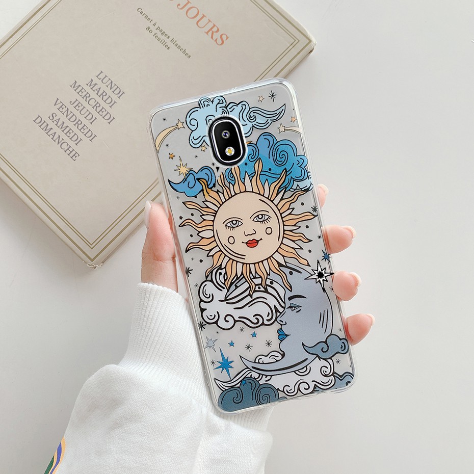 Ốp điện thoại silicon TPU mềm in họa tiết nhãn dán độc đáo bảo vệ cho Samsung Galaxy J3 J5 J7 Pro 2017
