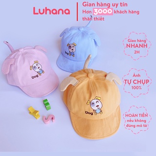 Mũ cho bé lưỡi trai hình thêu ngộ nghĩnh, nón cho bé trai bé gái màu sắc dễ thương Luhana - MC01