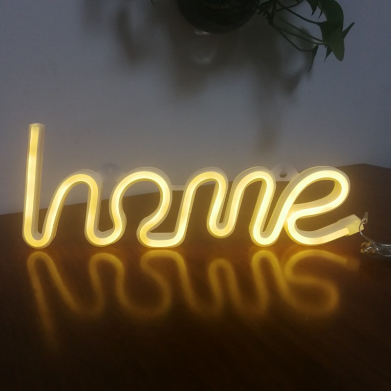 Đèn led HOME  trang trí, đèn decor phòng ngủ ( tặng kèm pin )