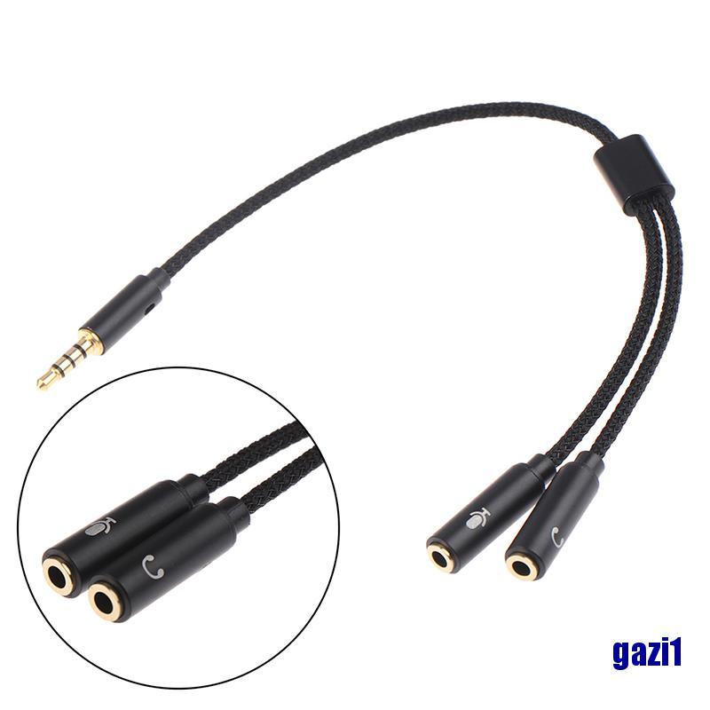 Đầu Chia Tai Nghe < Gazi1 > 3.5mm 1 Male Sang 2 Female Jack Mic Y