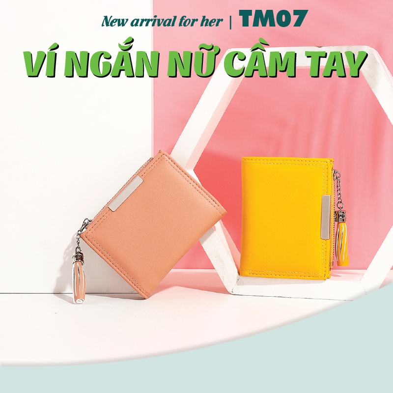 Ví ngắn nữ mini chính hãng TAILIAN thời trang đựng tiền nhỏ gọn dễ thương da cao cấp cực đẹp giá rẻ TM07 - Tukado