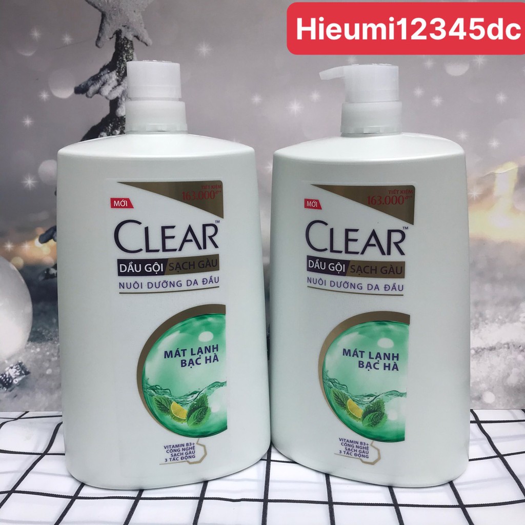 Dầu Gội Sạch Gàu CLEAR Mát Lạnh Bạc Hà (1.4kg)