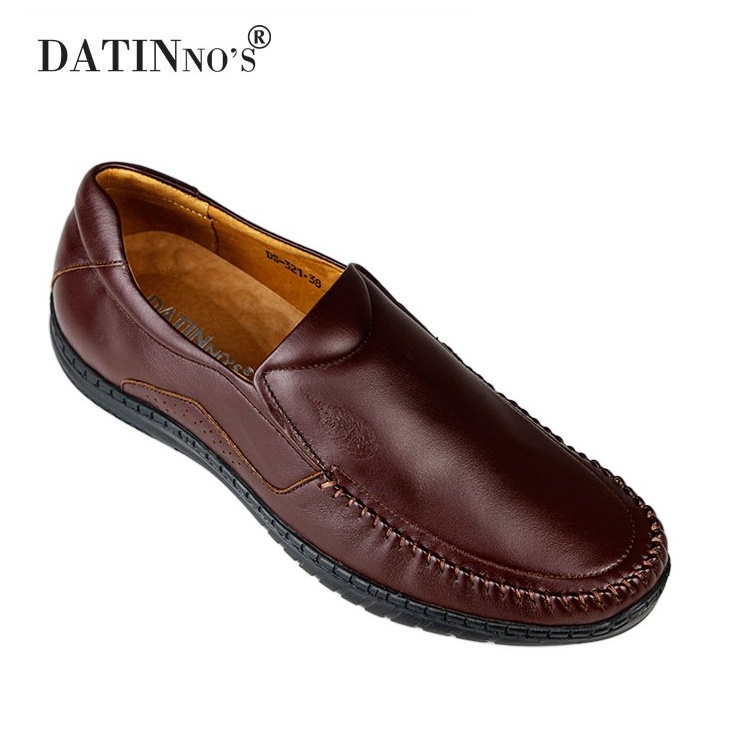 Giày Lười Nam Da Bò Cao Cấp DATINNOS (Nâu) - DS321