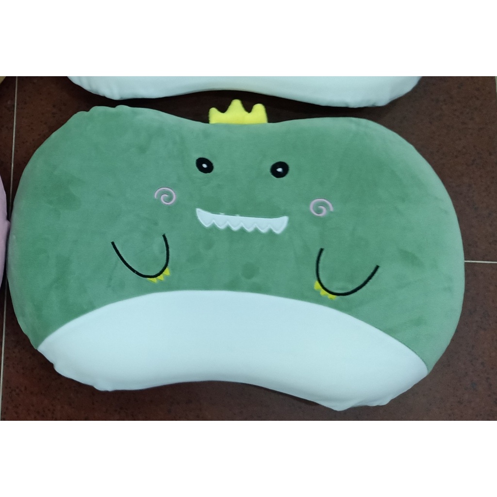 Gối đầu cao su non siêu mềm mịn, gối nằm hình thú dễ thương cho học sinh, văn phòng có túi đựng