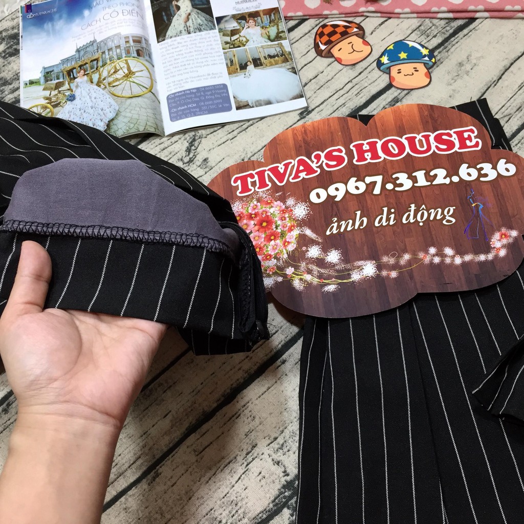 [Giảm thêm 15k khi nhập TIVA2803] Váy tennis kèm quần đen sọc trắng may xếp ly có dây kéo hông | BigBuy360 - bigbuy360.vn