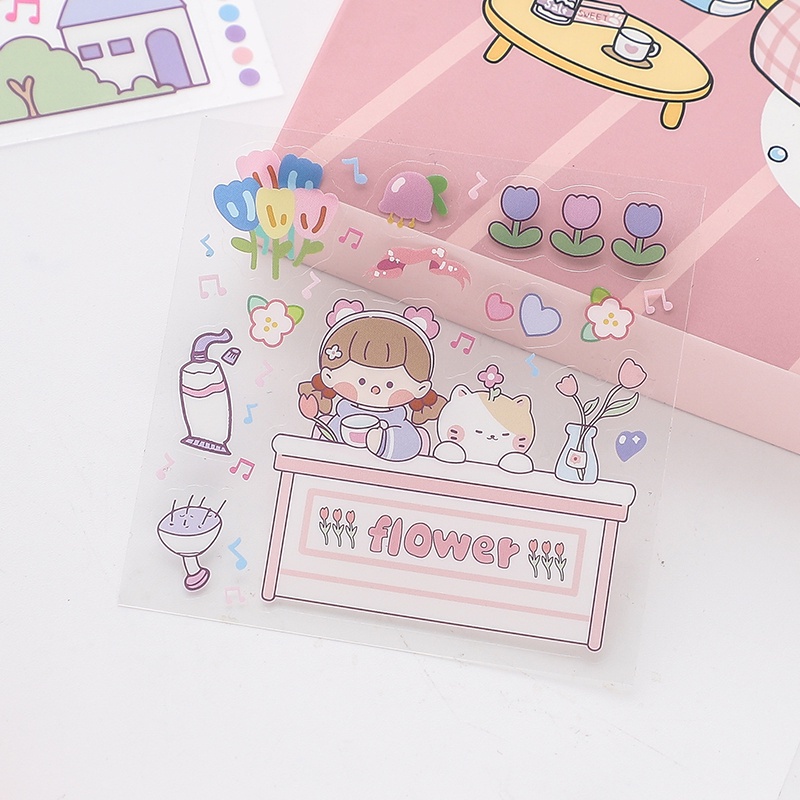 Bộ 100 Miếng Dán Họa Tiết Hoạt Hình Dùng Trang Trí Album Ảnh