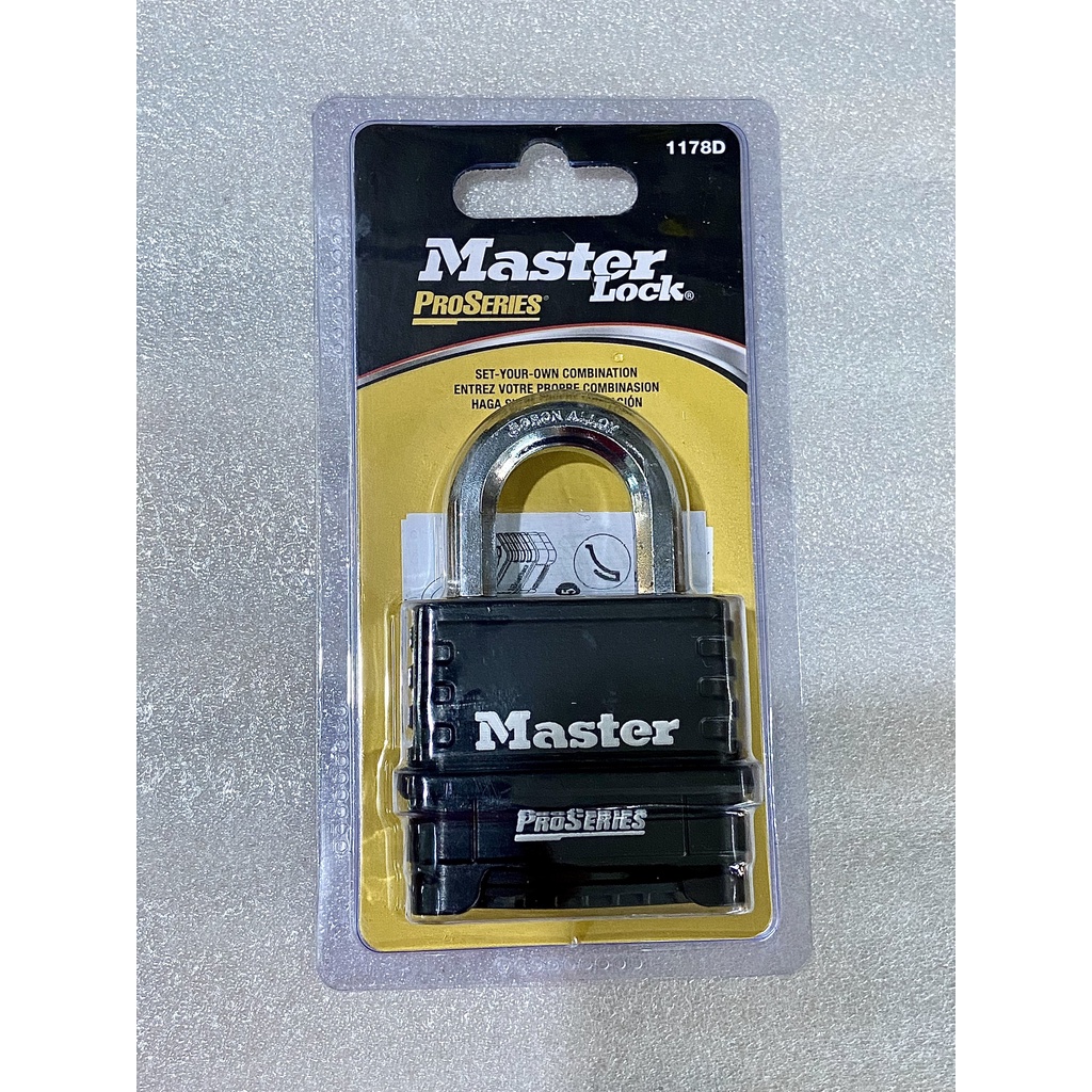 [Hỏa tốc HCM] Khóa số Master Lock 1178 EURD Thân kẽm rộng 57mm Màu đen - Dòng Proseries - MSOFT