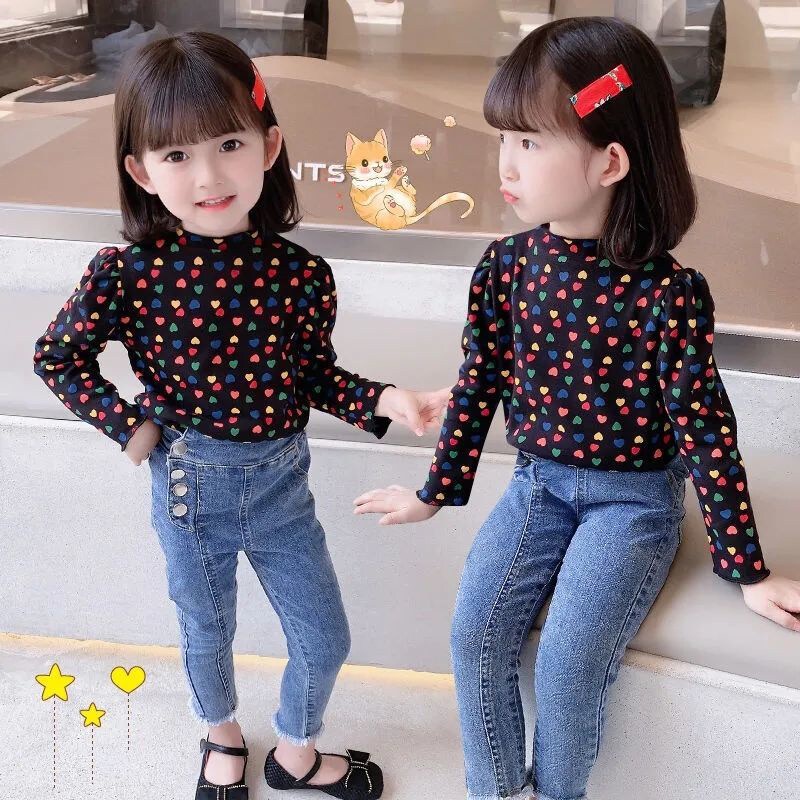 Áo thun IQ ANGEL cho nữ dài tay phong cách Hàn Quốc mới