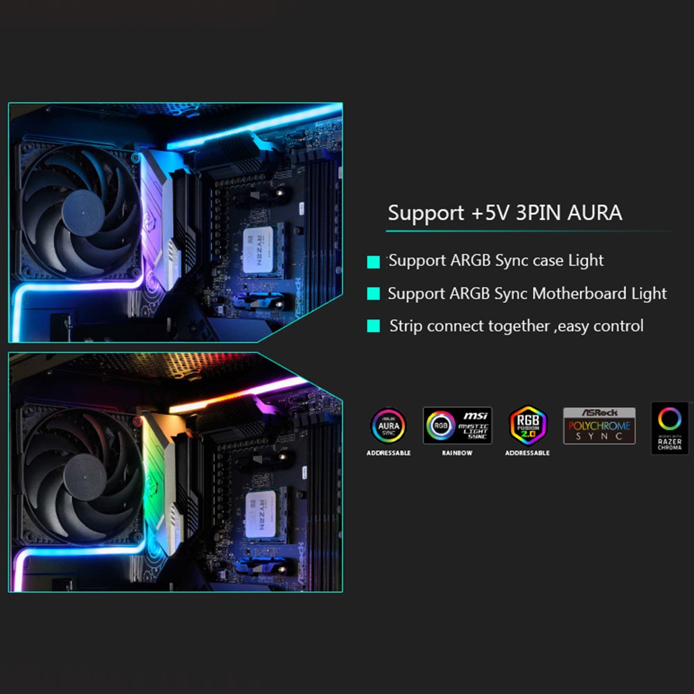 Dây đèn led đồng bộ hóa học Hua-Phanteks M5 550mm cho khung gầm máy tính