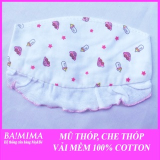 Mũ thóp vải mềm co giãn tốt 100% cotton