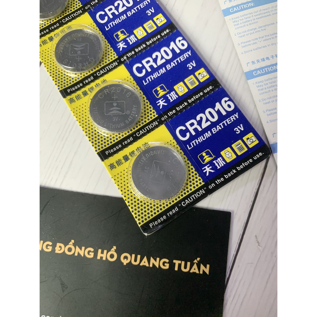 Vỉ 5 viên pin HK CR2016 Lithium Battery 3V - Cmos CR2016