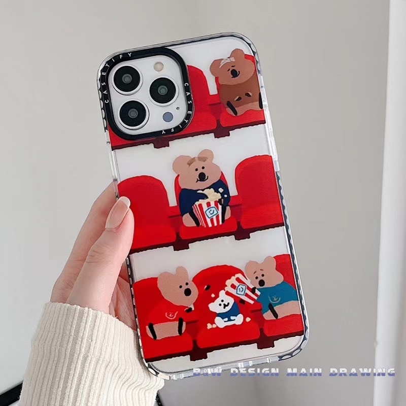 Ốp Điện Thoại Silicon Mềm Trong Suốt Chống Sốc In Hình Gấu Cho iPhone 13 12 11 Pro MAX IX XS MAX XR i6 6s 7 8 Plus