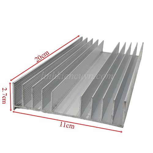 Nhôm tản nhiệt 10 cánh 200x110x27mm